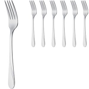 Gräwe Menügabel Stralsund, 19 cm, Edelstahl 18/0, silber poliert, 6 Stück