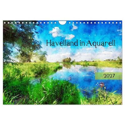 Havelland in Aquarell (Wandkalender 2027 DIN A4 quer), CALVENDO Monatskalender
