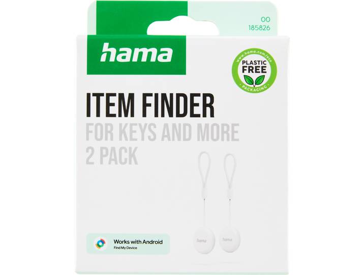Hama Schlüsselfinder, für Android Mein Gerät finden '-App, Bluetooth, 2 St, Weiss'