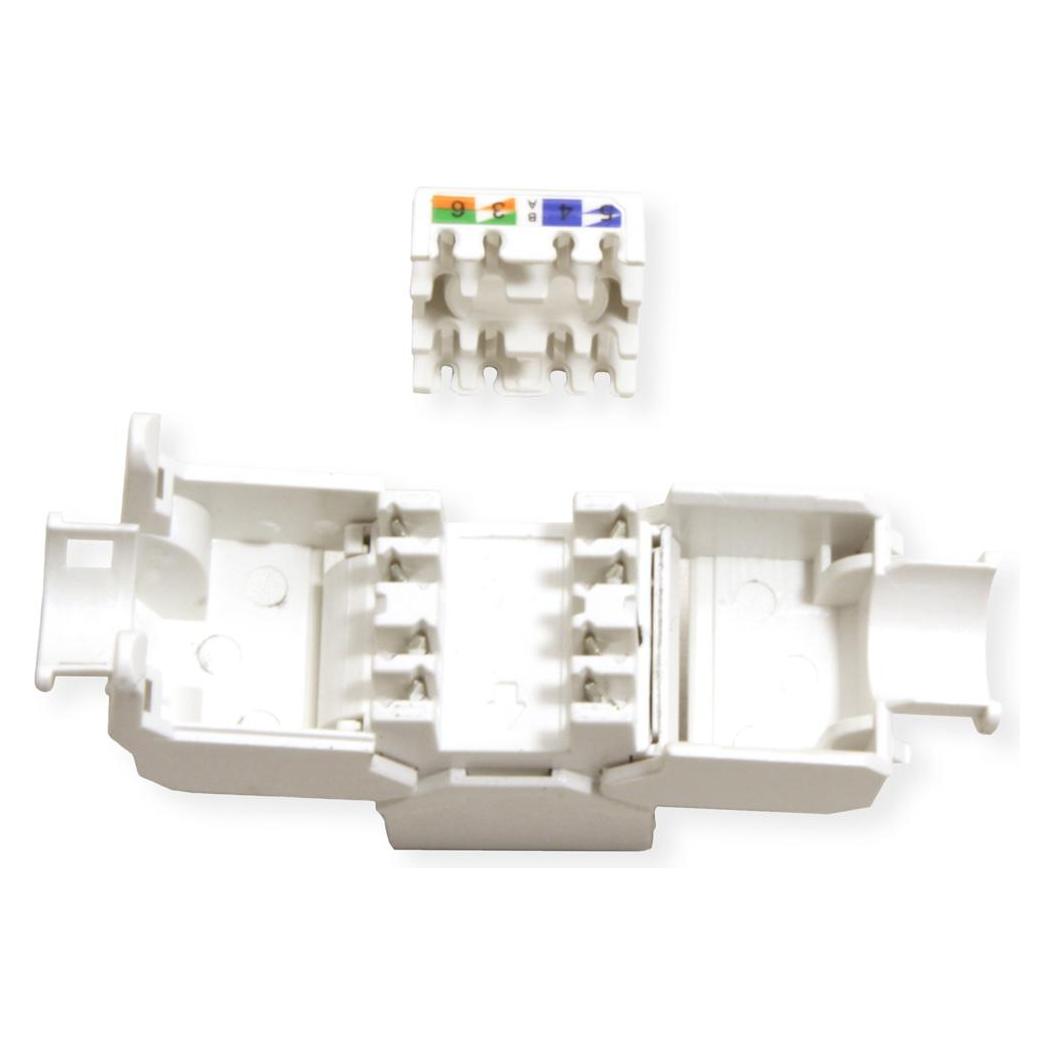 Value Kat.6A Keystone, RJ-45, ungeschirmt, werkzeuglos, weiss (U/UTP, CAT6a) (26.99.0377)