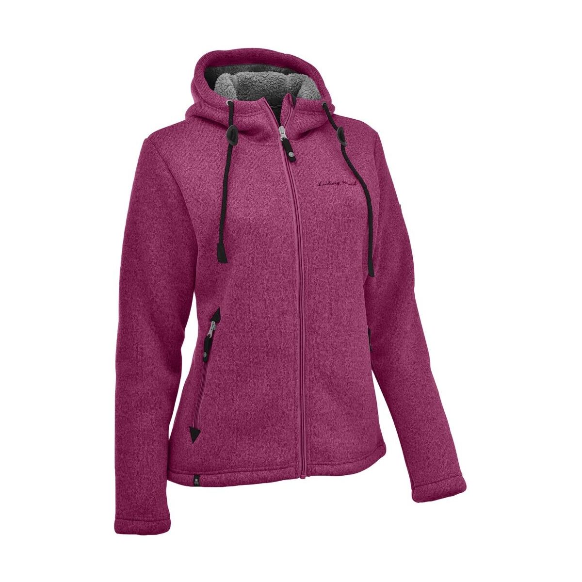 MAUL Sport Chieming - Strickfeecejacke m. Kap. lila (82) 48 5213200202-82-48