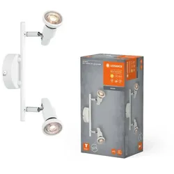 LEDVANCE LED SPOT GU10 2er Wand- und Decken Strahler dimmbar Weiß 2700K warmweiße Lichtfarbe