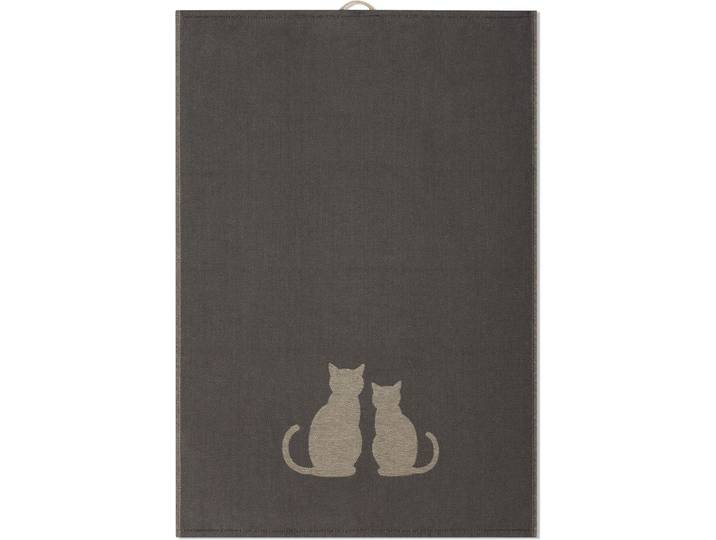 Geschirrtuch ROSS Katzenduett 3er-Pack , anthrazit, beige, B:18cm H:4cm L:27cm T:4cm, 100% Baumwolle, Geschirrtücher, Geschirrtuch