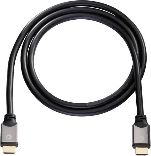 Oehlbach HDMI Anschlusskabel HDMI-A Stecker, HDMI-A Stecker 10.00m Schwarz 92458 4K UHD, Audio Return Channel, vergoldete