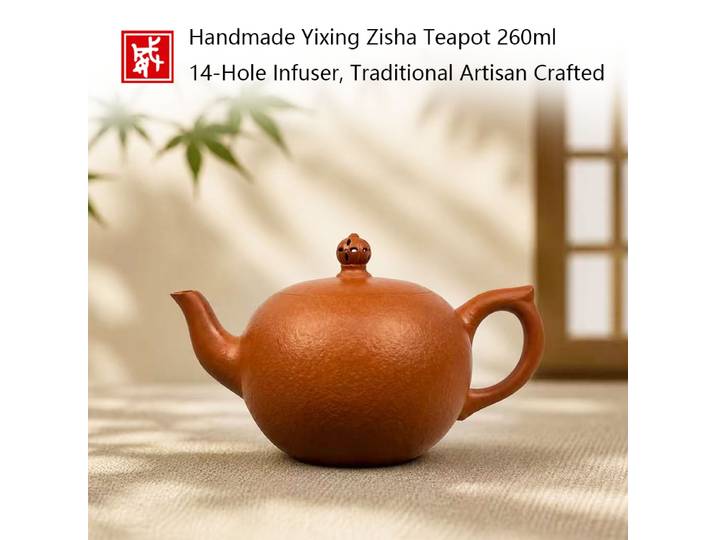 Théière artisanale Yixing Zisha de 260 ml, en argile rouge, ensemble de thé Kung Fu, théière chinoise authentique pour infuser le thé