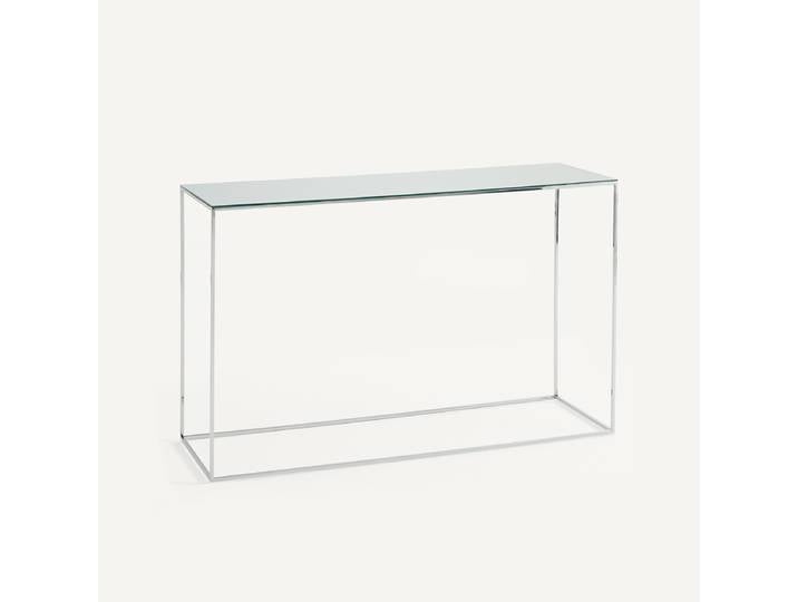 AM.PM Console en métal acier inox chromé avec plateau miroir, largeur 120 cm, MAHAUT Argent Miroir