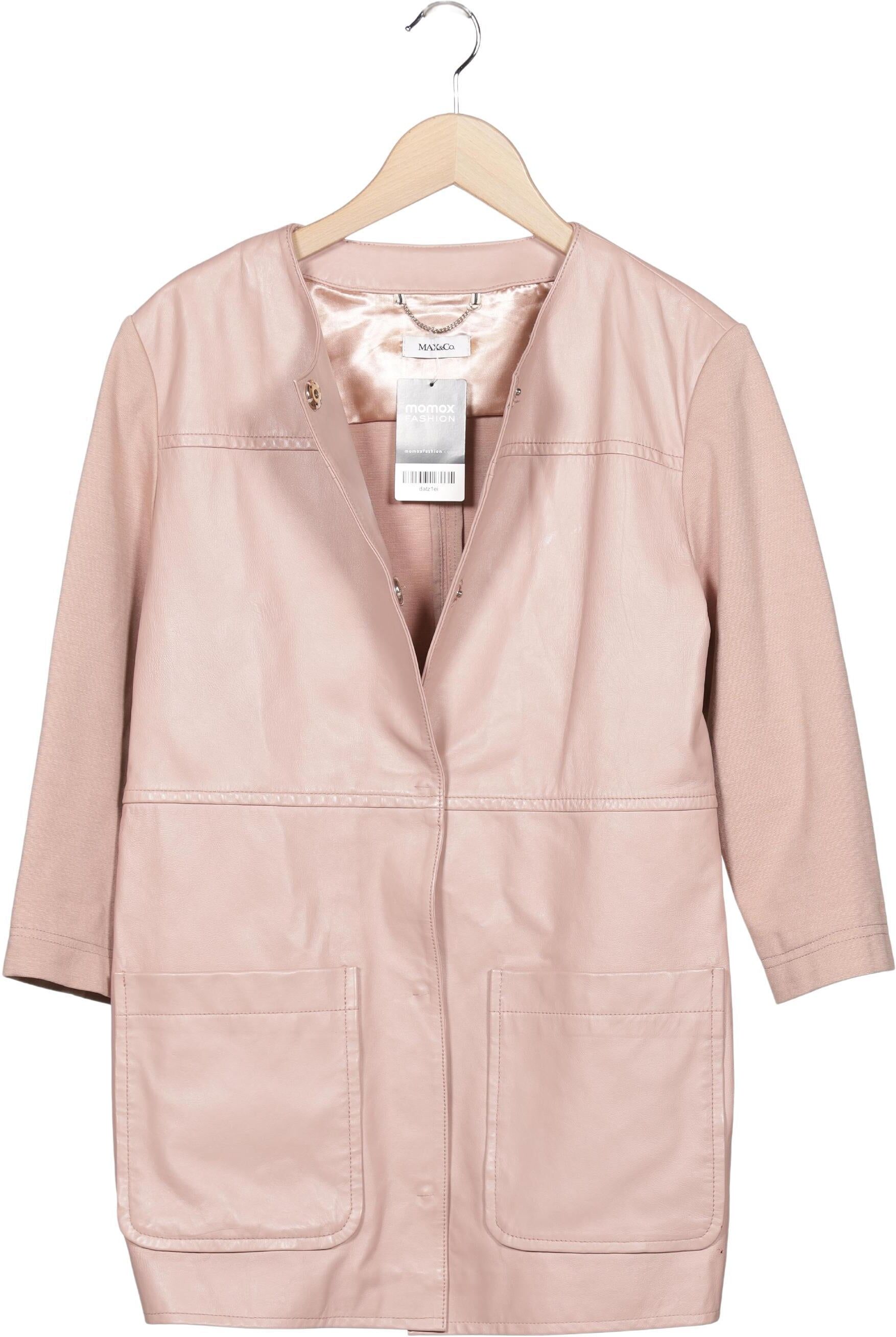 MAX&Co. Damen Mantel, Pink, Gr. EU 40, Leder / Synthetik / Elasthan - Second Hand