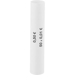 Inkiess, Münzrollen-Papier für Rollgeld, 50 x 1 Cent, 50 Blatt, weiß
