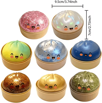Inspire Curations Slow Rebound Dumpling Stress Ball Squishy Stress Relief Toy For Desk, Home & Office random 1