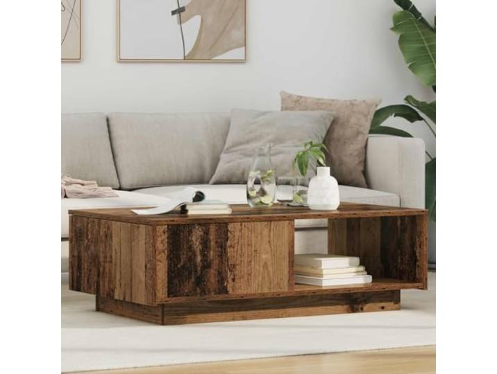 Couchtisch aus Holzwerkstoff 95 x 55 x 31 cm mit Schubladen, rechteckig Glatte Oberfläche, kratzfest, pflegeleicht, einfache Montage, sanft gleitende Schubladen, stilvolles Design