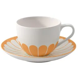 Villeroy & Boch, Tasse, Fleur Couleur Kaffeetasse mit Untertasse (160 ml, 1x)