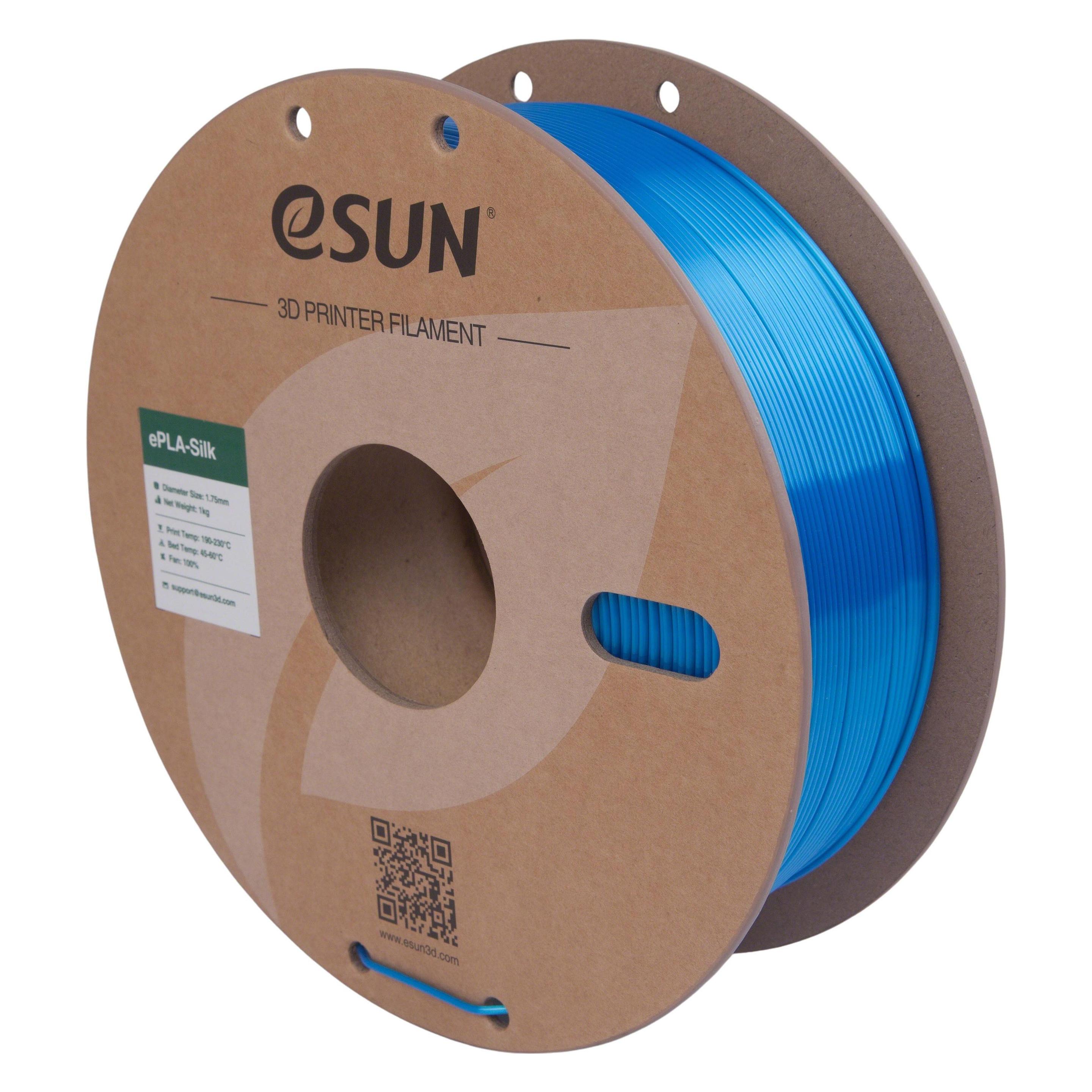 eSUN EPLA-SILK 1,75mm CYAN 1kg 3D FILAMENT (PLA, 1.75 mm, 1000 g) (EPLA-SILK-P175CY1)