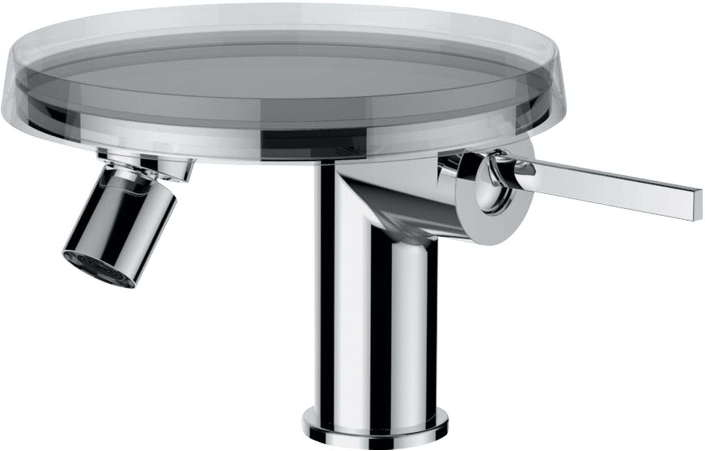 LAUFEN Kartell Einhebel-Bidetmischer mit Deko-Disc und Ablaufventil
