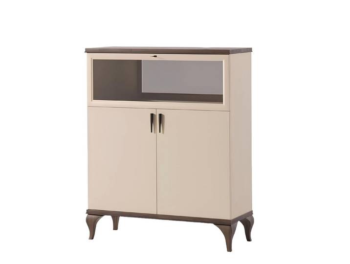 Xlmoebel Vitrine Eleganter Vitrinenschrank aus Holz mit Glasböden für Sammlerstücke (Vitrine) Hergestellt in Europa