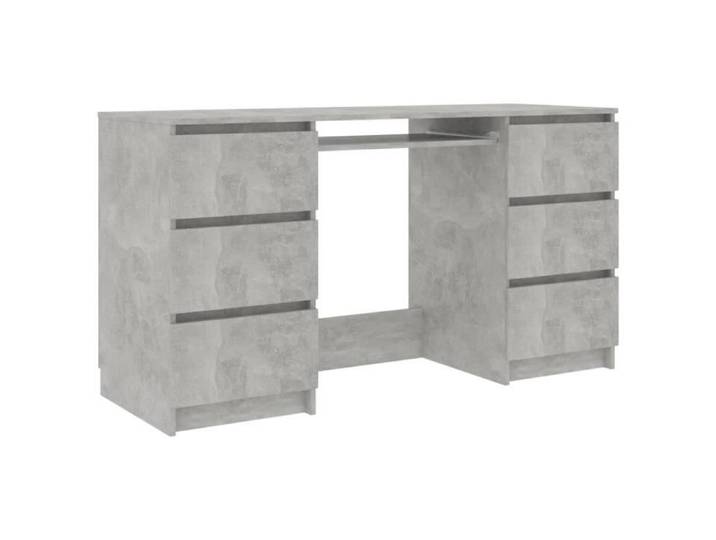 Bureau Gris béton 140x50x77 cm Aggloméré HILILAND --LIS POIS: 47.9