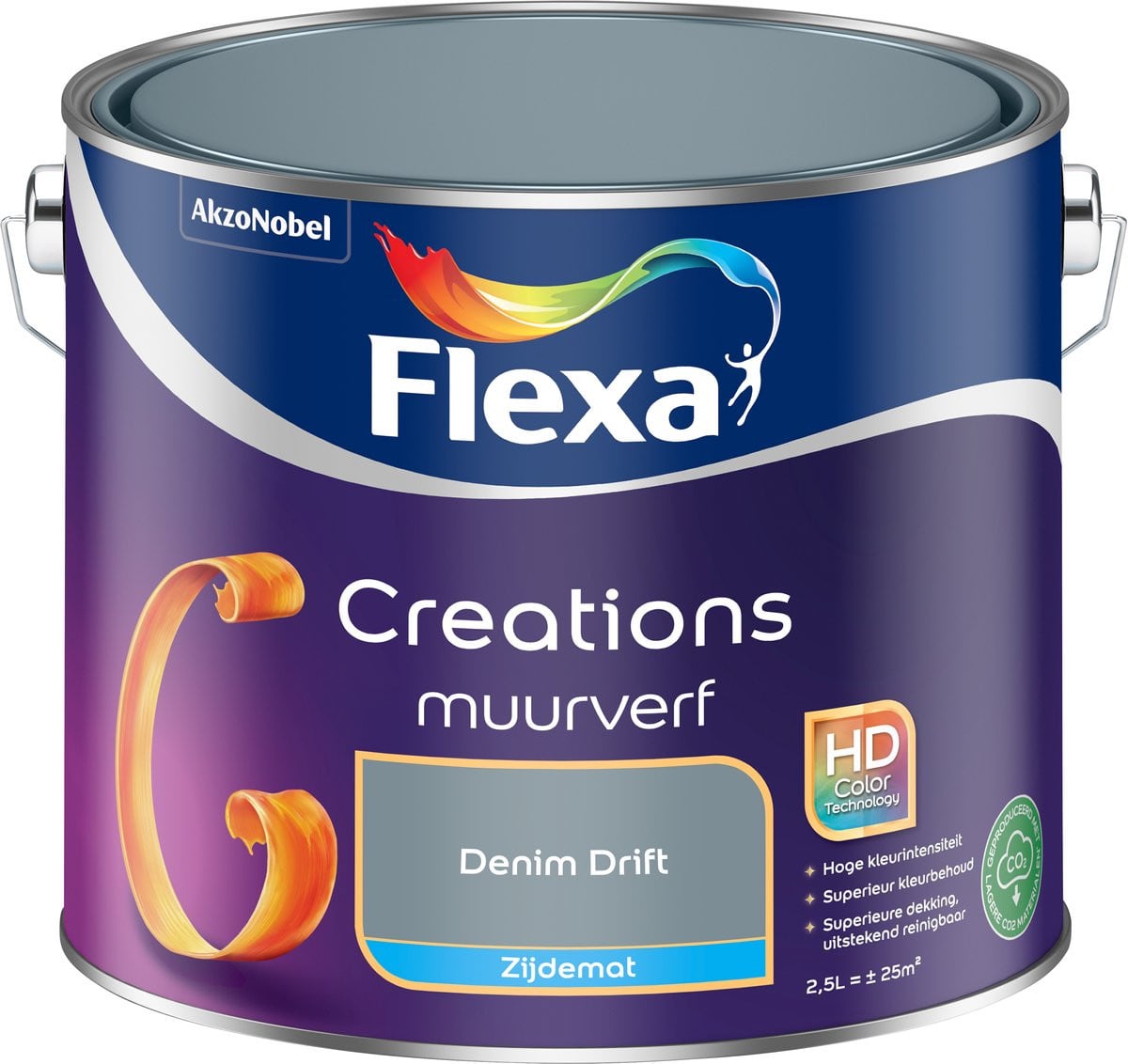 Flexa Creations Muurverf Zijdemat - Denim Drift - 2,5 l