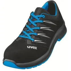Uvex, Sicherheitsschuhe, 2 trend Halbschuhe S1 69377 blau, schwarz Weite 10 Größe 48 (S1, 48)