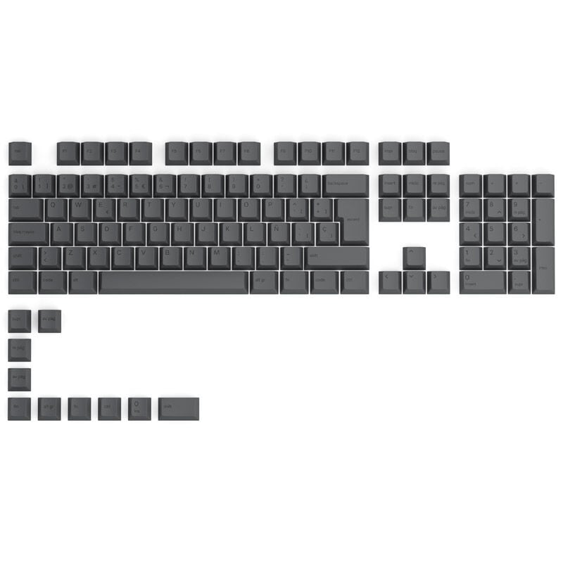 Glorious GPBT Keycaps - 115 PBT Tastenkappen, ISO, ES-Layout, Black Ash