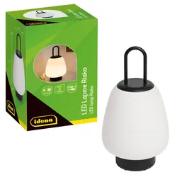 Idena LED Lampe Riako weiß/schwarz