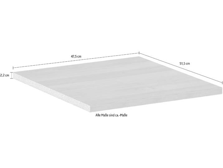 Einlegeboden WIEMANN, braun (erle), B:47,5cm H:2,2cm T:51,5cm, Holzwerkstoff, Einlegeböden, Einlegeboden