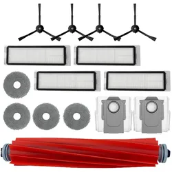 Roboparts Zubehör-Set für Roborock Qrevo, Staubsauger Roboter Zubehör, Schwarz