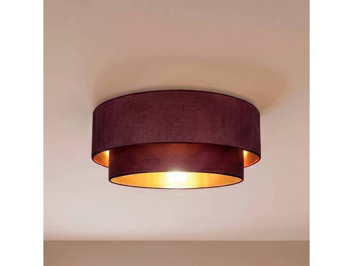 Deckenlampe Boho Duolla, rot, für Flurbereich, Textil / Stoff / Seide, Junges Wohnen, Deckenlampe