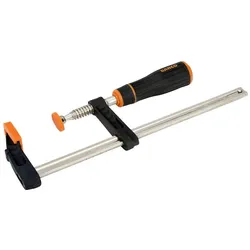 Bahco, Schraubstock + Zwinge, Schraubzwinge mit gummiertem Griff, 400 x 140 mm (400 mm)