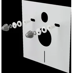 alcadrain Schallschutz für Wand-WC und Bidet mit Zubehör und Chromabdeckung