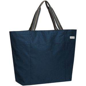 anndora Einkaufstasche TW-8220-291 Blue Houndstouth XXL, blau, Polyester, faltbar, mit Henkeln & Reißverschluss, 58 x 44cm