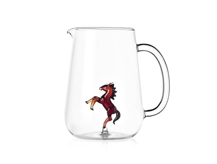 Ichendorf Milano Kruik Paard, Collectie Animal Farm, 170 cl, borosilicaatglas, handgemaakt