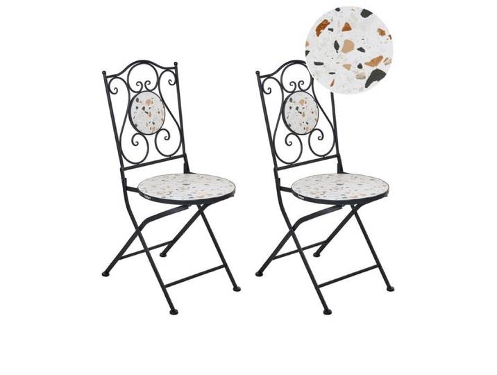 Lot de 2 chaises de jardin ARTENA Pliant Métal Noir