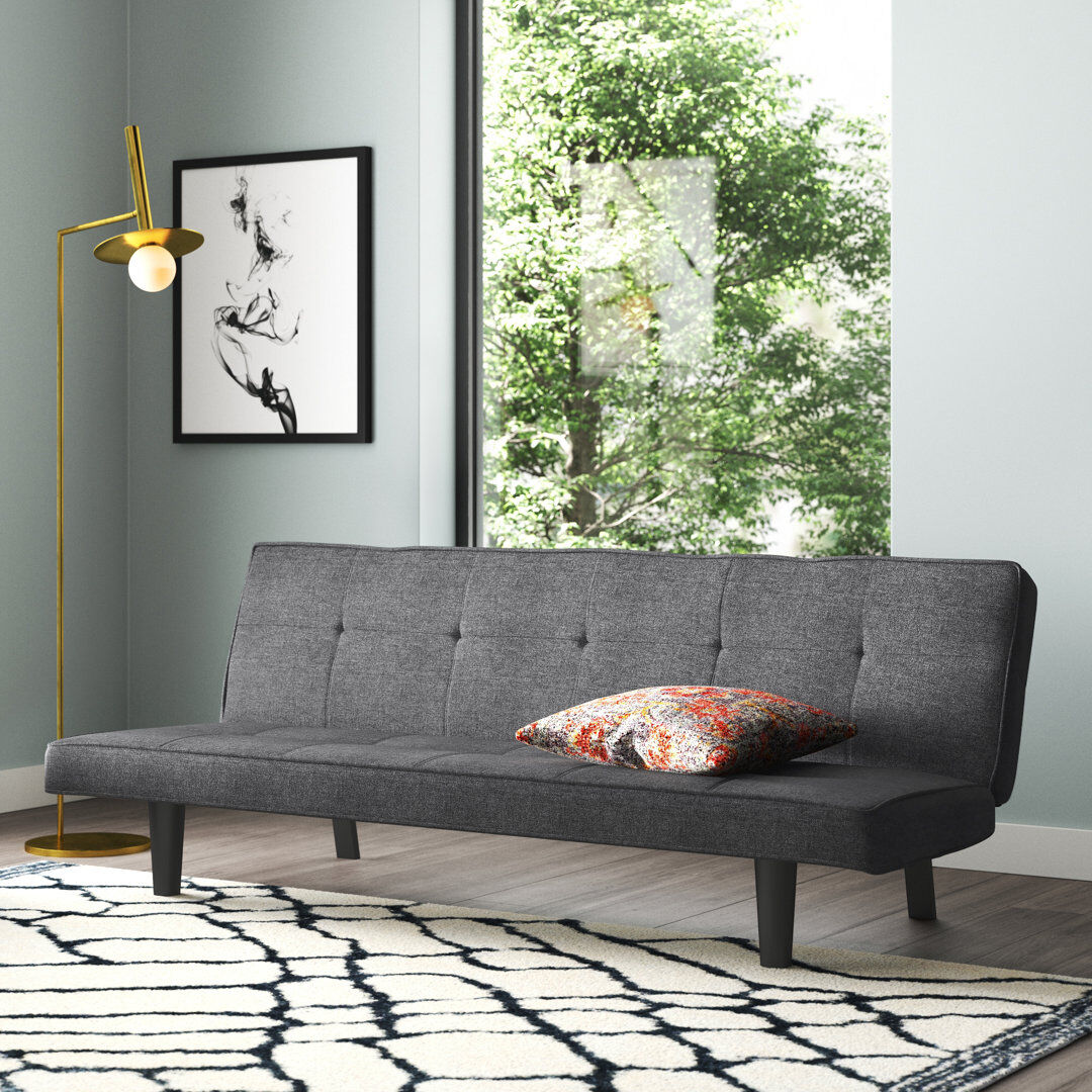 Zipcode Design Granville 3 Seater Sleeper Pebble Grey 68cm H X 180cm W X 72cm D