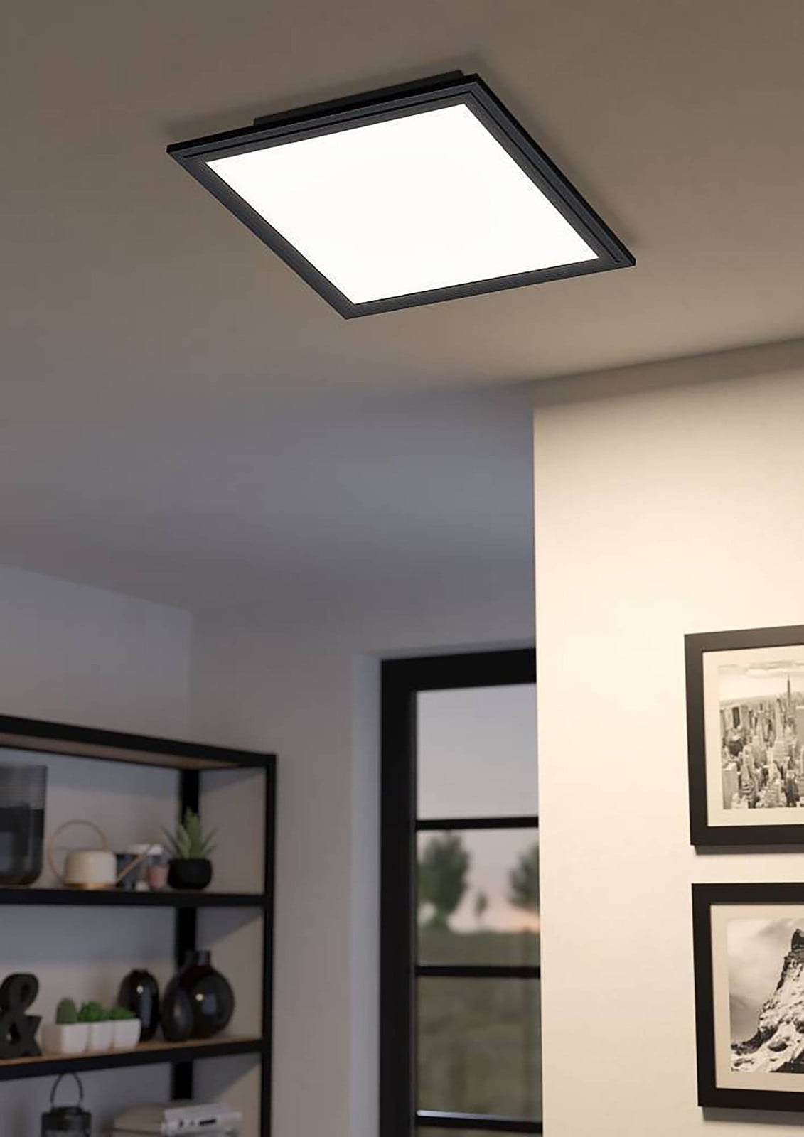 Eglo Salobrena LED-plafondlamp zwart, 30 cm, 2000 lm, 4000 K