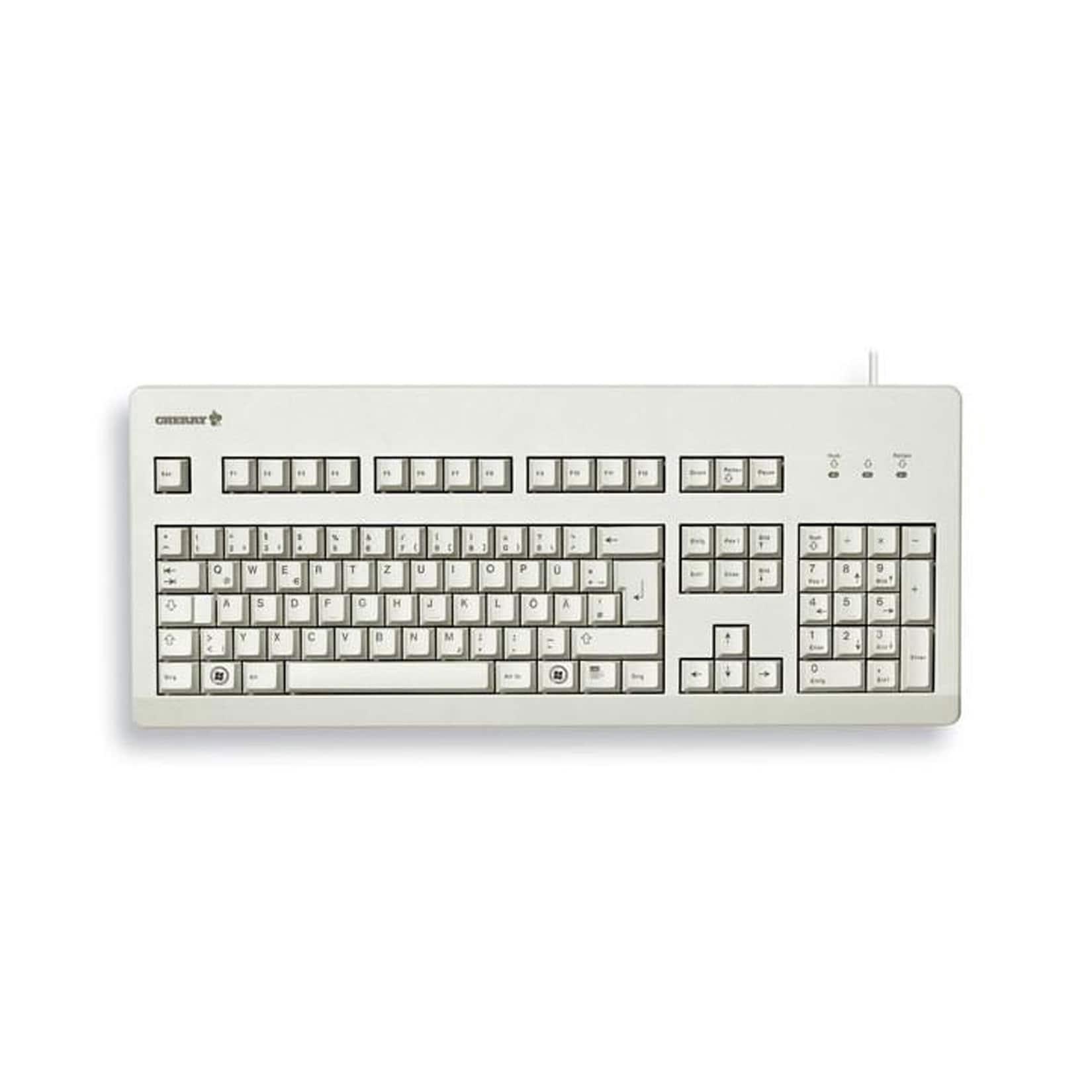 CHERRY G80-3000 Corded DE-Layout hellgrau BLACK SWITCH Tastatur (USB, mechanisch)
