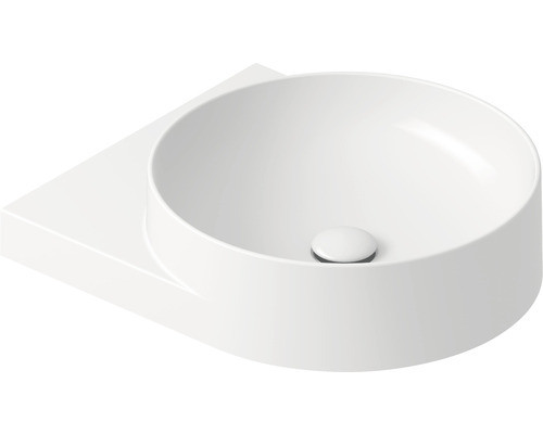 RAVAK Yard Wastafel, sanitair keramiek, wit, B: 40,5 cm, D: 50 cm, H: 12,5 cm