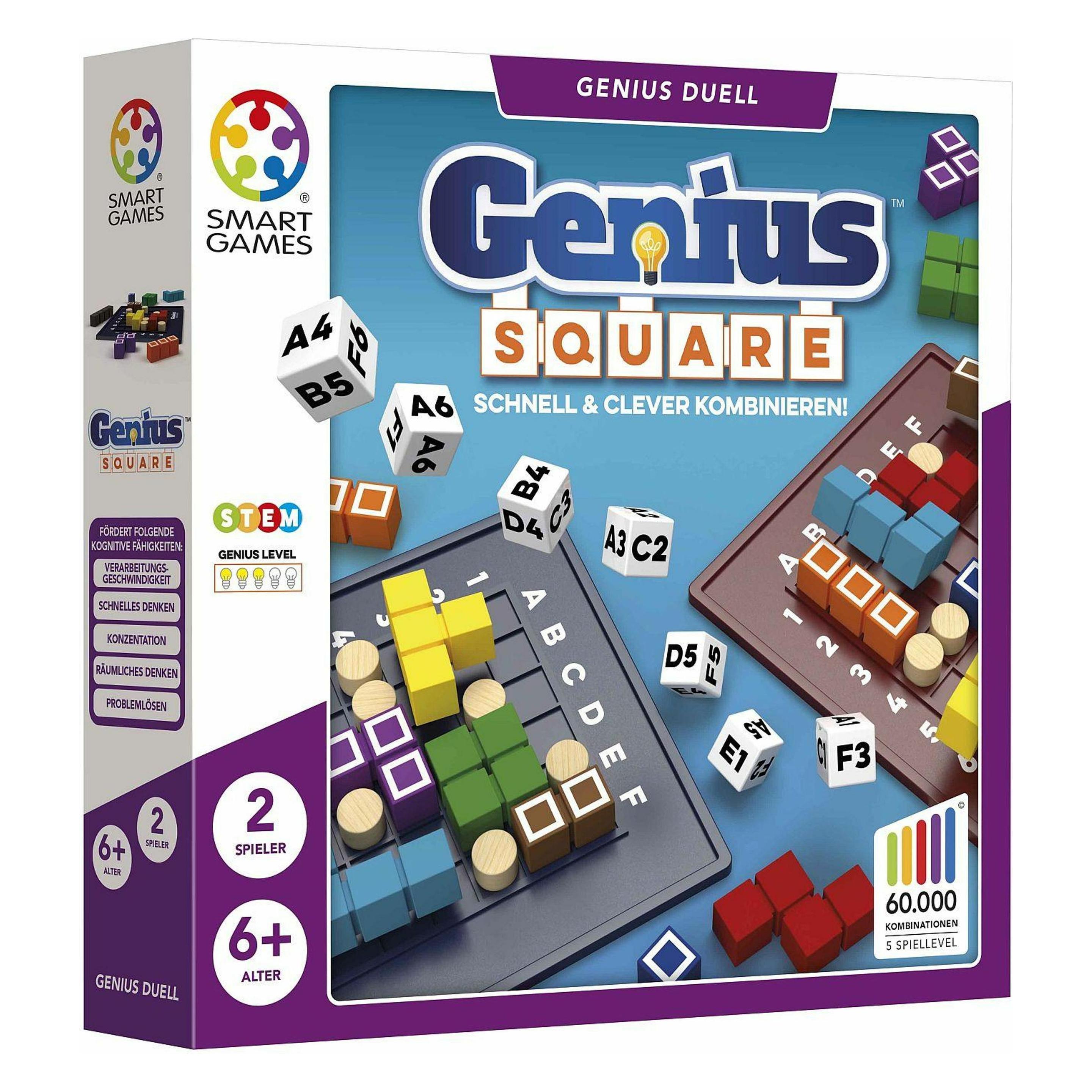 Magni Knobelspiel The Genius Square (Deutsch, 2 Spieler) (SGHP001DE)