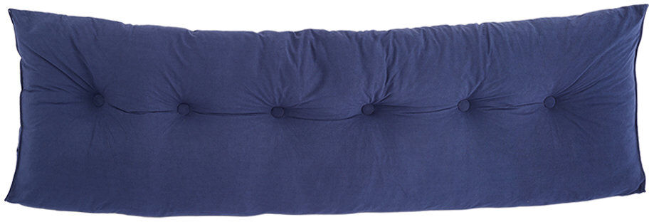Latitude Run Cotton Rectangular Backrest Cushion Blue 180cm W x 20cm D