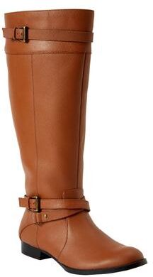 Women's The Janis Tall Regular Calf Leather Boot By Comfortview by Comfortview in Cognac (Size 7 M)
