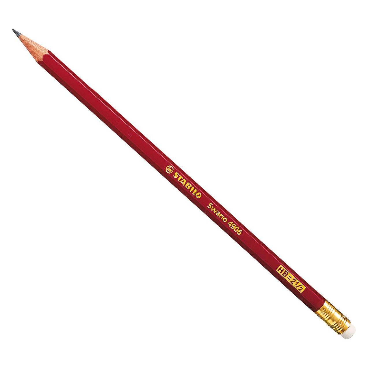Stabilo Bleistift Swano mit Radierer, H"rtegrad: HB (HB, 1x) (4906)