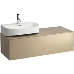 LAUFEN SONAR Schubladenelement, 1 Schublade, passend zu Waschtisch H816341, H816342, Ausschnitt links für den Waschtisch, H4054520340401, Farbe: Gold