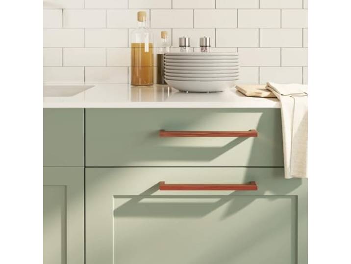 Kaelestia Möbelgriffe 20 Stk Bronzefarben Edelstahl Schrankgriffe 224 mm Lochabstand für Schublade Tür Kommode Küche Bad Wohnzimmer Büro mit zuschneidbaren Schrauben und modernem Design