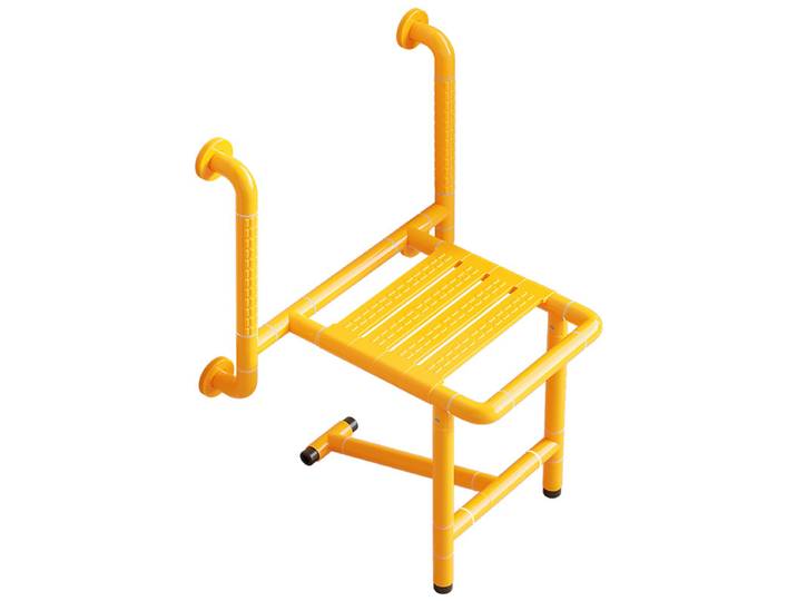 Siège de douche pliant mural avec barre d'appui, siège de douche pliable en acier inoxydable, chaise de douche pour douche intérieure, adultes, El