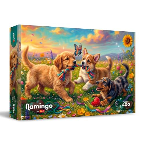 Trefl Flamingo by Welpenstreiche Puzzel - 400-delig - Kleurrijk ontwerp