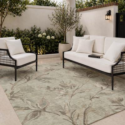 Addison Rugs Machine Washable Indoor/ Outdoor Floral Huron Chantille Rug