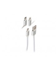 ShiverPeaks S-Conn 1m USB A Micro-USB B Männlich Weiß Kabel Digital/Daten 1 m (14-50067)