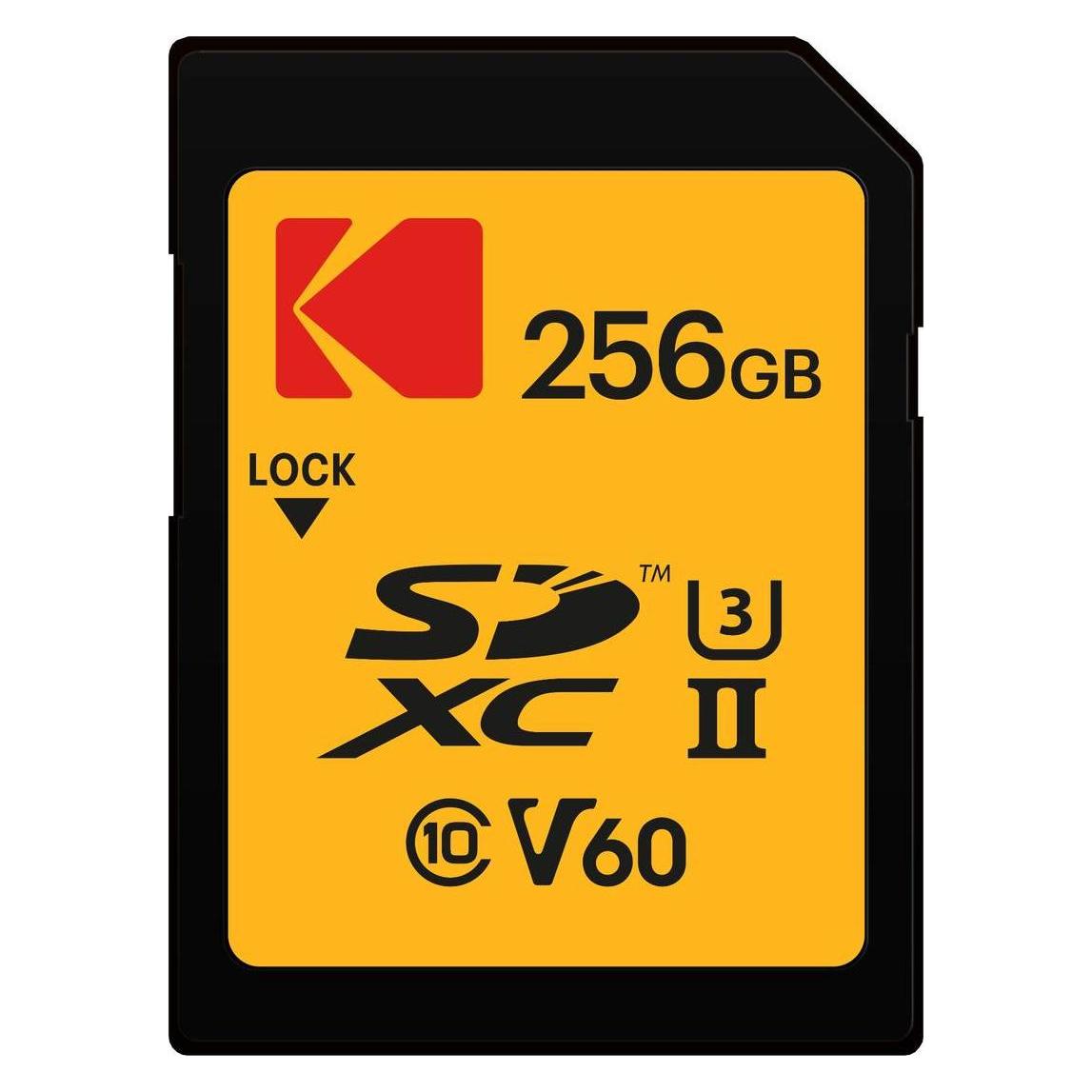 Kodak SD 256GB UHS-II U3 V60 Ultra Pro (256 GB, SDXC, U3, UHS-II) (EKMSD256GUHS2V1K)