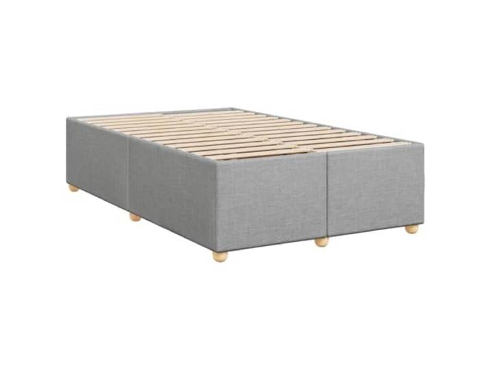KTHLBRH Bettgestell hellgrau 120 x 200 cm Weicher Stoff, Lattenrost, stabile Füße, keine Matratze