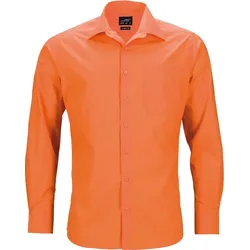 James & Nicholson Herren Popeline Business Hemd langarm JN642 orange S