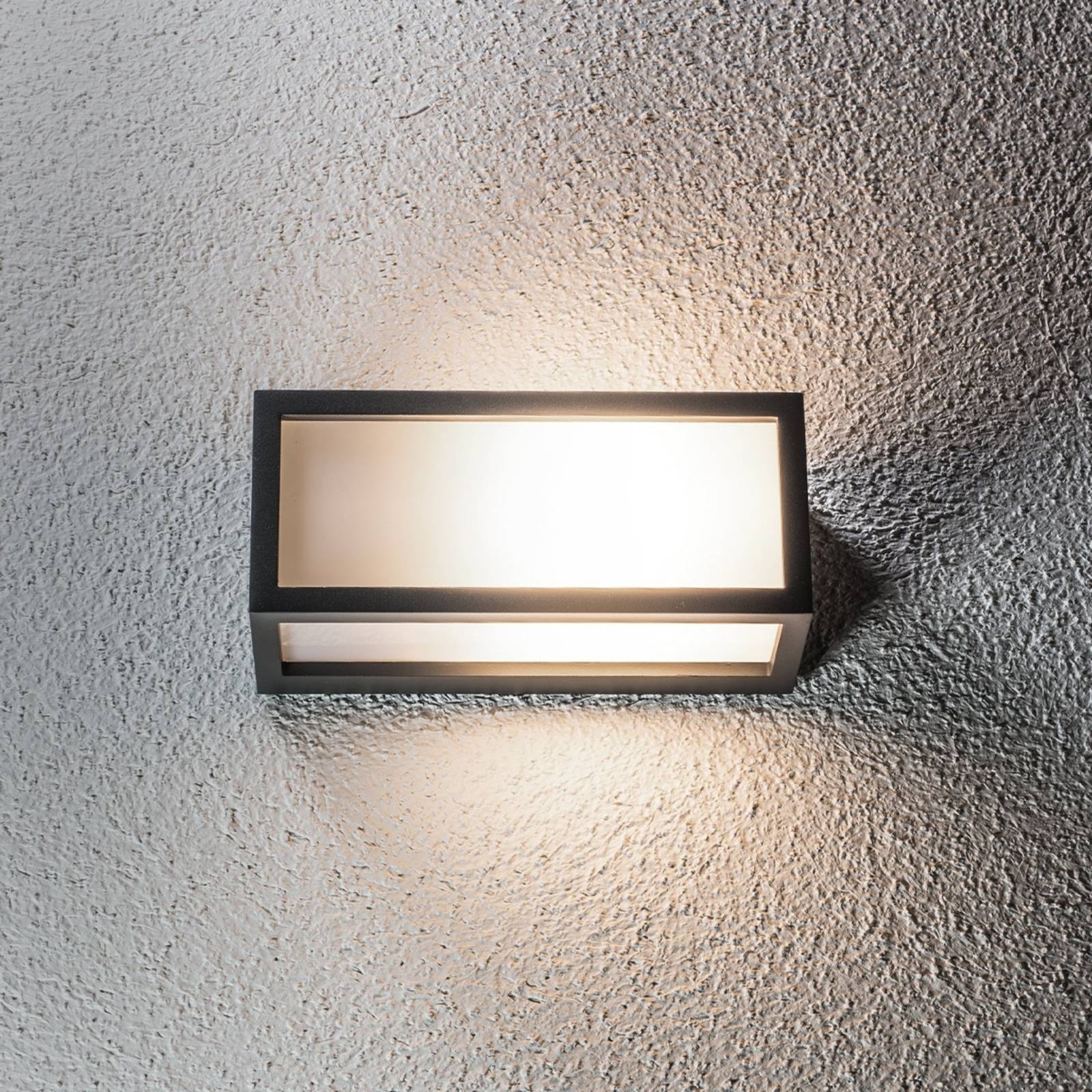 Outdoor Wall Light TAME Lucande, Black, Aluminium, Modern, Outdoor Wall Light