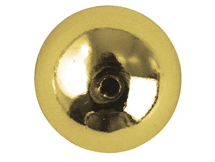 Rayher 1630506 plastic ronde kralen, 8 mm ø, goud